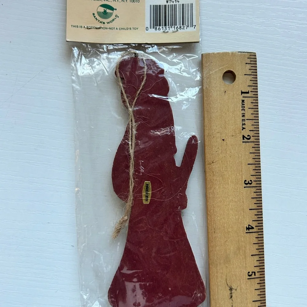 NEW Christmas Ornament Kandy’s Folk‎ Art Wooden Santa Old World Country Rustic